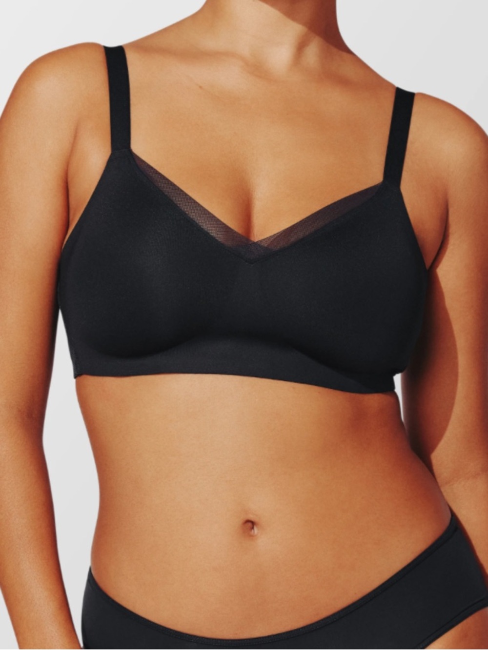 ThirdLove Wireless Crossover Minimizer Bra unlined black EUC size 38F